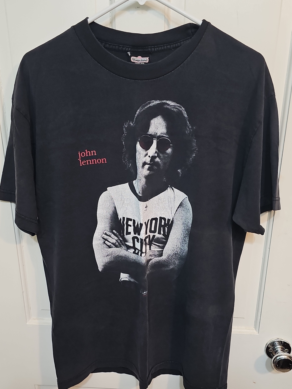 John Lennon Black Graphic Tee - Vintage Style Men’s Shirt